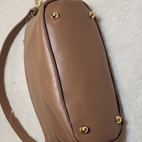 Divina Firenze Made in Italy Art Lilla Taupe Scuro Soho/Crossbody Leather Bag - Picture 10 of 16